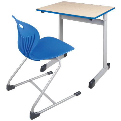 Einer-Schülertisch 70x55 cm Modell T, Melaminharz-beschichtete Tischplatte mit ABS- Umleimer