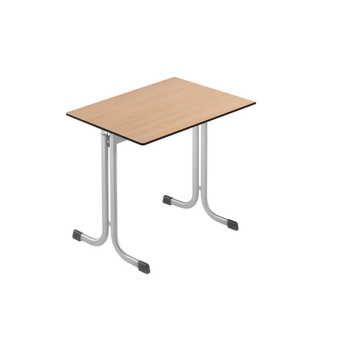 Einer-Schülertisch 70x55 cm MT50E-K, Melaminharz-beschichtete Tischplatte mit ABS- Umleimer