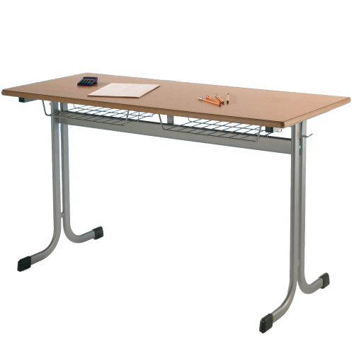 Zweier-Schülertisch 130x55 cm MT50Z-K, Tischplatte Melamin mit ABS- Kante