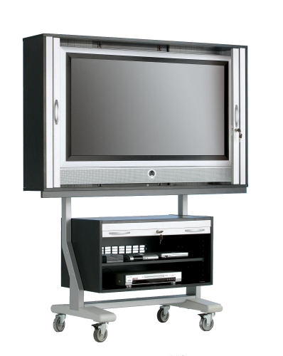 TV Wagen, TV Rack für Fernseher bis 40 Zoll 90 x 78 cm, mit Unterschrank